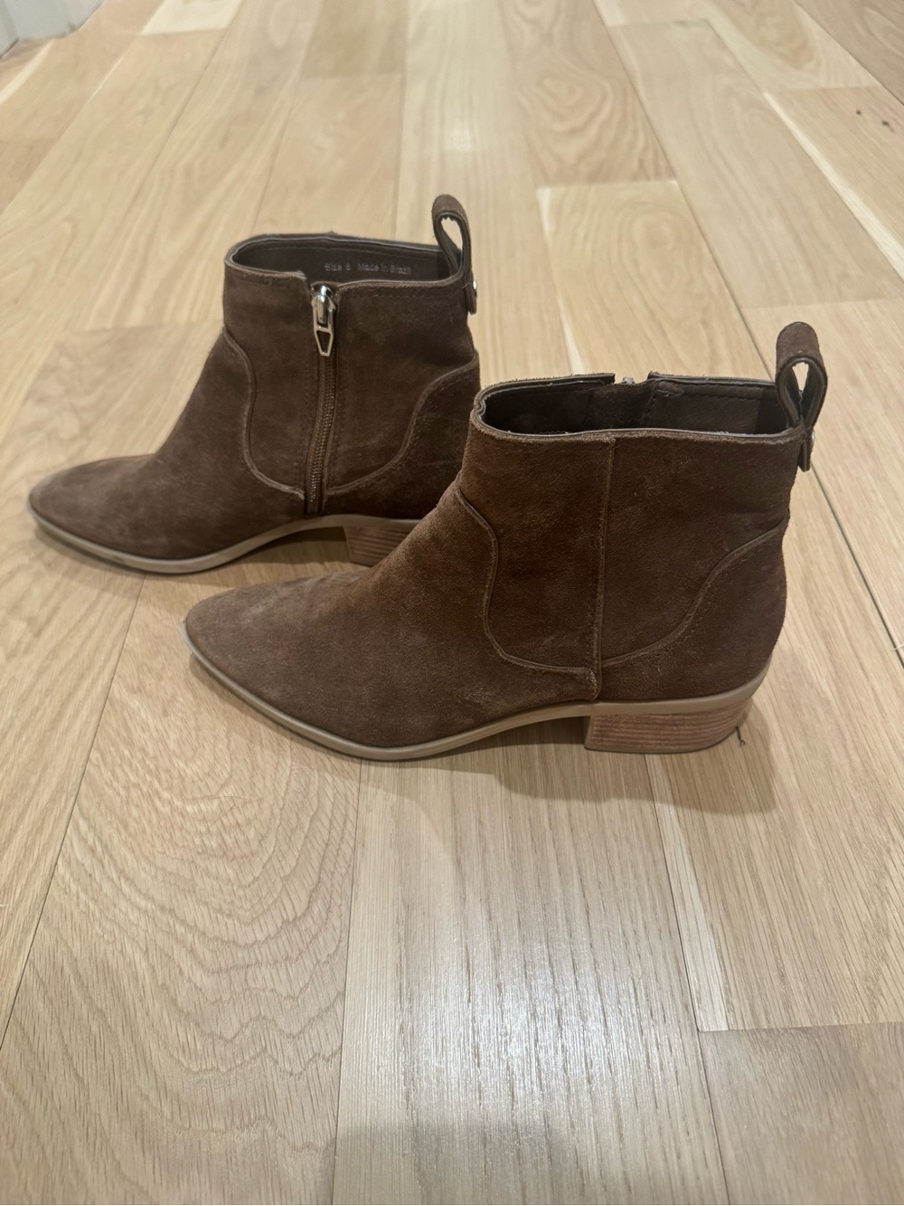 Dolce Vita Able Dark Brown Suede Chukka Boots with Side Zip - Picture 3 of 9